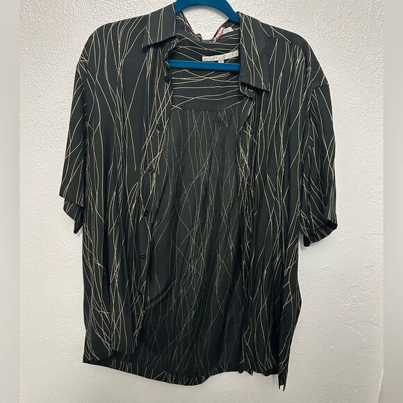 Men’s Perry Ellis 100% Silk button down shirt - Picture 1 of 2
